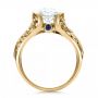 18k Yellow Gold 18k Yellow Gold Custom Filigree And Diamond Engagement Ring - Front View -  100706 - Thumbnail