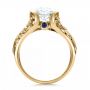 18k Yellow Gold 18k Yellow Gold Custom Filigree And Diamond Engagement Ring - Front View -  100706 - Thumbnail