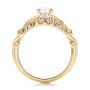 14k Yellow Gold 14k Yellow Gold Custom Filigree And Diamond Engagement Ring - Front View -  101996 - Thumbnail
