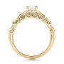 18k Yellow Gold 18k Yellow Gold Custom Filigree And Diamond Engagement Ring - Front View -  101996 - Thumbnail