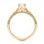 14k Yellow Gold 14k Yellow Gold Custom Filigree And Diamond Engagement Ring - Front View -  103372 - Thumbnail