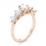 14k Rose Gold 14k Rose Gold Custom Five Stone Engagement Ring - Three-Quarter View -  103909 - Thumbnail