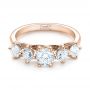 14k Rose Gold 14k Rose Gold Custom Five Stone Engagement Ring - Flat View -  103909 - Thumbnail