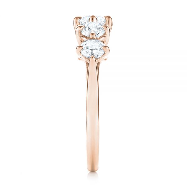 5.5 CTW Solitaire Radiant-Cut Engagement Ring in 18K Gold 18K Rose Gold/VVS Lab-Grown / 9.5 / Matching Diamond Band (+$1000)