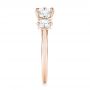 14k Rose Gold 14k Rose Gold Custom Five Stone Engagement Ring - Side View -  103909 - Thumbnail