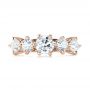18k Rose Gold 18k Rose Gold Custom Five Stone Engagement Ring - Top View -  103909 - Thumbnail
