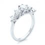  Platinum Custom Five Stone Engagement Ring - Three-Quarter View -  103909 - Thumbnail
