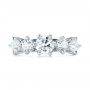 14k White Gold 14k White Gold Custom Five Stone Engagement Ring - Top View -  103909 - Thumbnail