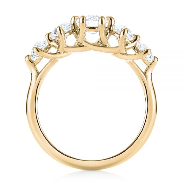 18k Yellow Gold 18k Yellow Gold Custom Five Stone Engagement Ring - Front View - 103909