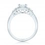  Platinum Custom Five Stone And Diamond Halo Engagement Ring - Front View -  102738 - Thumbnail