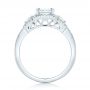 18k White Gold 18k White Gold Custom Five Stone And Diamond Halo Engagement Ring - Front View -  102738 - Thumbnail