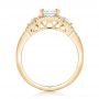 18k Yellow Gold 18k Yellow Gold Custom Five Stone And Diamond Halo Engagement Ring - Front View -  102738 - Thumbnail