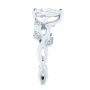  Platinum Platinum Custom Floral Moissanite And Diamond Engagement Ring - Side View -  104880 - Thumbnail