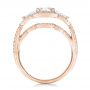 14k Rose Gold 14k Rose Gold Custom Flower Diamond Engagement Ring - Front View -  102341 - Thumbnail