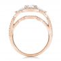 14k Rose Gold 14k Rose Gold Custom Flower Diamond Engagement Ring - Front View -  102341 - Thumbnail