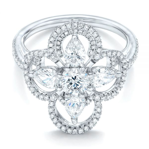 Monogram Fusion Platinum and Diamond Engagement Ring - 