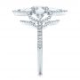  Platinum Platinum Custom Flower Diamond Engagement Ring - Side View -  102341 - Thumbnail