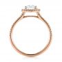 14k Rose Gold 14k Rose Gold Custom French Cut Halo Diamond Engagement Ring - Front View -  104253 - Thumbnail