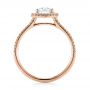 14k Rose Gold 14k Rose Gold Custom French Cut Halo Diamond Engagement Ring - Front View -  104253 - Thumbnail