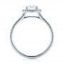  Platinum Platinum Custom French Cut Halo Diamond Engagement Ring - Front View -  104253 - Thumbnail