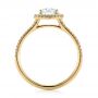 14k Yellow Gold 14k Yellow Gold Custom French Cut Halo Diamond Engagement Ring - Front View -  104253 - Thumbnail