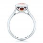  Platinum Custom Garnet Solitaire Engagement Ring - Front View -  102268 - Thumbnail