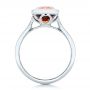  Platinum Custom Garnet Solitaire Engagement Ring - Front View -  102268 - Thumbnail
