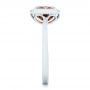 18k White Gold 18k White Gold Custom Garnet Solitaire Engagement Ring - Side View -  102268 - Thumbnail