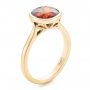 18k Yellow Gold 18k Yellow Gold Custom Garnet Solitaire Engagement Ring - Three-Quarter View -  102268 - Thumbnail