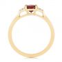 14k Yellow Gold 14k Yellow Gold Custom Garnet And Diamond Cluster Engagement Ring - Front View -  104870 - Thumbnail