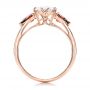 14k Rose Gold Custom Garnet And Diamond Engagement Ring - Front View -  101156 - Thumbnail