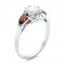  Platinum Platinum Custom Garnet And Diamond Engagement Ring - Three-Quarter View -  101156 - Thumbnail
