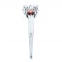  Platinum Platinum Custom Garnet And Diamond Engagement Ring - Side View -  101156 - Thumbnail