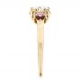 18k Yellow Gold 18k Yellow Gold Custom Garnet And Diamond Engagement Ring - Side View -  101156 - Thumbnail