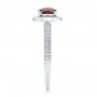  Platinum Custom Garnet And Diamond Halo Engagement Ring - Side View -  100925 - Thumbnail
