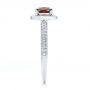 18k White Gold 18k White Gold Custom Garnet And Diamond Halo Engagement Ring - Side View -  100925 - Thumbnail