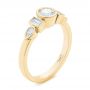 14k Yellow Gold 14k Yellow Gold Custom Geometric Diamond Engagement Ring - Three-Quarter View -  104786 - Thumbnail