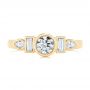 14k Yellow Gold 14k Yellow Gold Custom Geometric Diamond Engagement Ring - Top View -  104786 - Thumbnail
