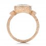 14k Rose Gold 14k Rose Gold Custom Green Sapphire And Textured Engagement Ring - Front View -  101104 - Thumbnail