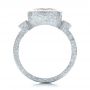  Platinum Platinum Custom Green Sapphire And Textured Engagement Ring - Front View -  101104 - Thumbnail