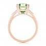 18k Rose Gold 18k Rose Gold Custom Green Tourmaline And Diamond Engagement Ring - Front View -  103593 - Thumbnail