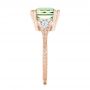 14k Rose Gold 14k Rose Gold Custom Green Tourmaline And Diamond Engagement Ring - Side View -  103593 - Thumbnail