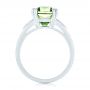 18k White Gold Custom Green Tourmaline And Diamond Engagement Ring - Front View -  103593 - Thumbnail