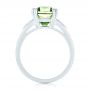 18k White Gold Custom Green Tourmaline And Diamond Engagement Ring - Front View -  103593 - Thumbnail