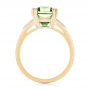 18k Yellow Gold 18k Yellow Gold Custom Green Tourmaline And Diamond Engagement Ring - Front View -  103593 - Thumbnail