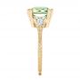 14k Yellow Gold 14k Yellow Gold Custom Green Tourmaline And Diamond Engagement Ring - Side View -  103593 - Thumbnail