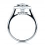  Platinum Custom Halo Engagement Ring - Front View -  1450 - Thumbnail