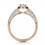 14k Rose Gold 14k Rose Gold Custom Halo Micro-pave Diamond Engagement Ring - Front View -  1230 - Thumbnail