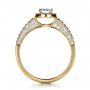 14k Yellow Gold 14k Yellow Gold Custom Halo Micro-pave Diamond Engagement Ring - Front View -  1230 - Thumbnail