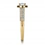 14k Yellow Gold 14k Yellow Gold Custom Halo Micro-pave Diamond Engagement Ring - Side View -  1230 - Thumbnail